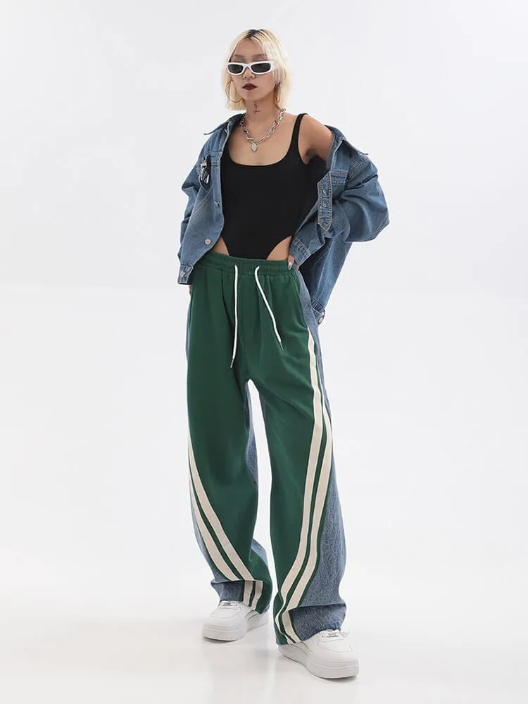 High Waist Contrast Color Sweatpants