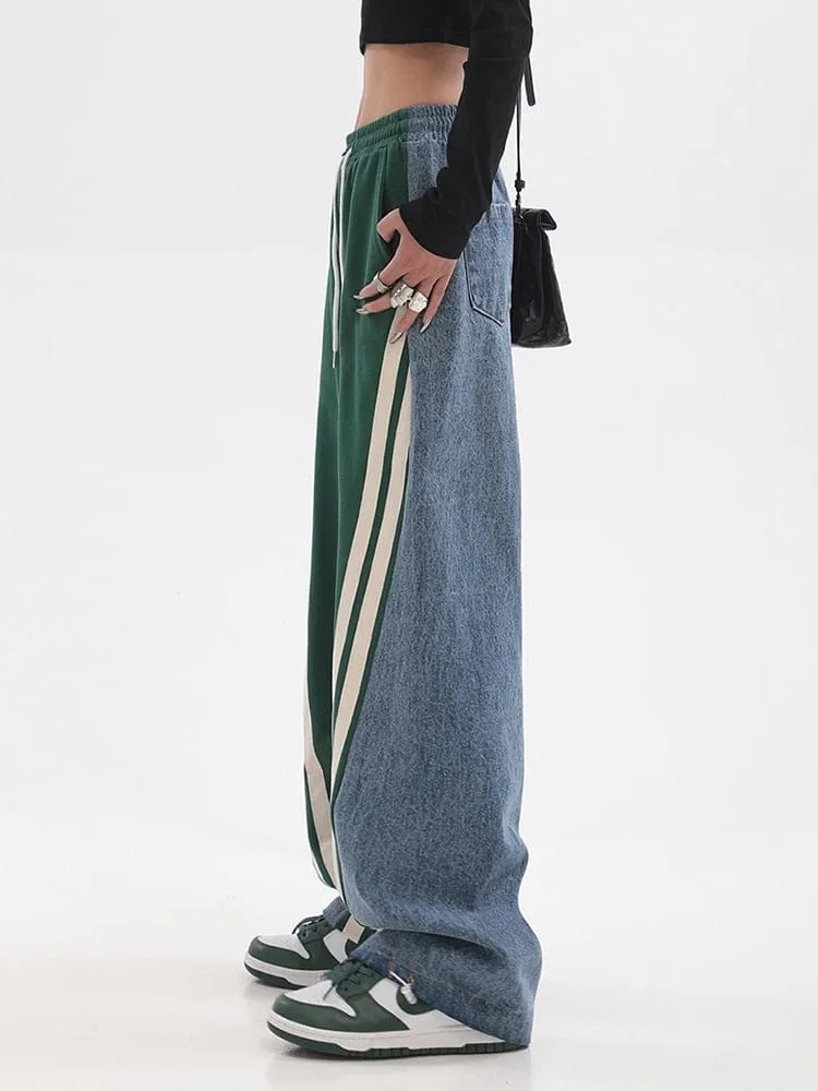 High Waist Contrast Color Sweatpants