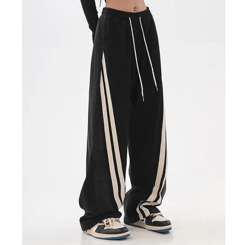 High Waist Contrast Color Sweatpants
