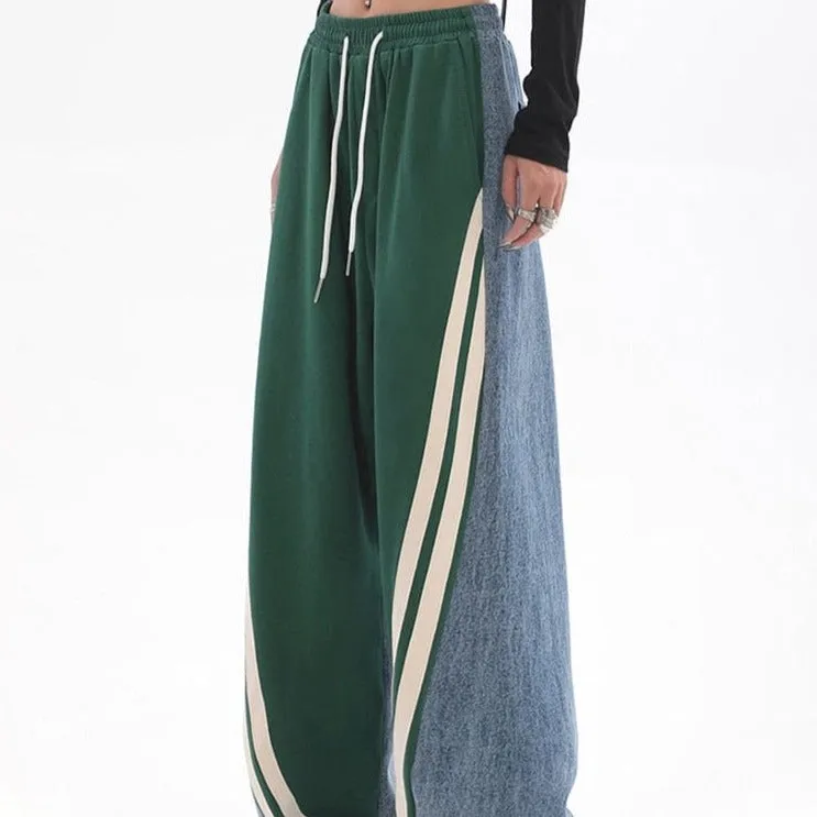 High Waist Contrast Color Sweatpants
