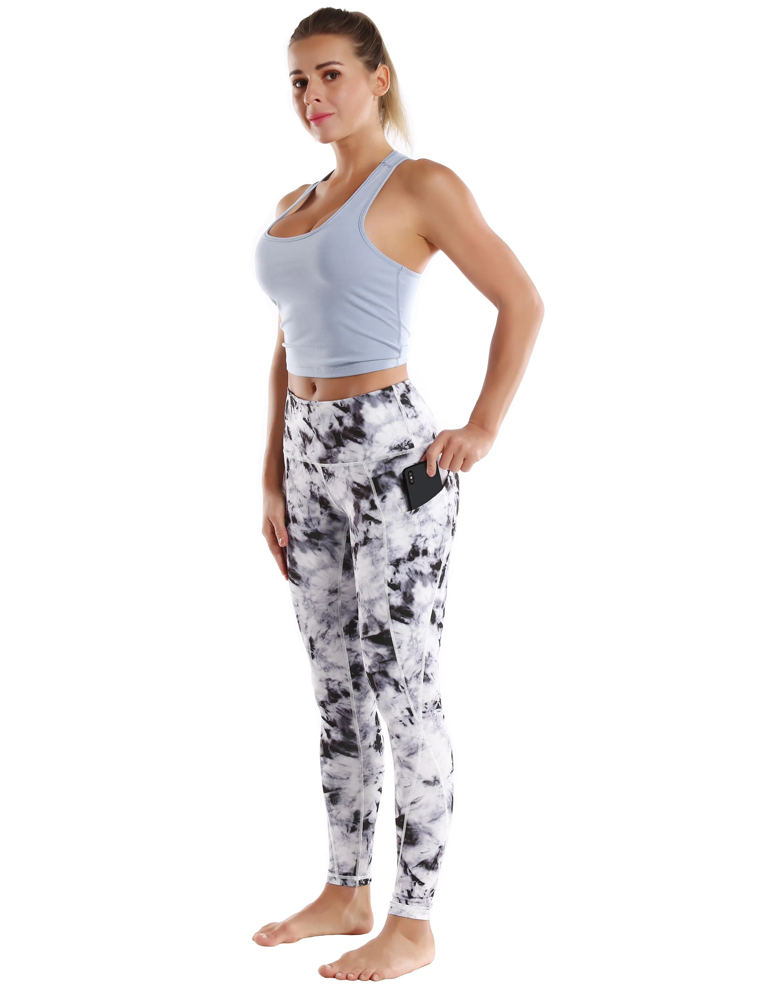 High Waist Side Pockets Biking Pants blackdandelion_Biking