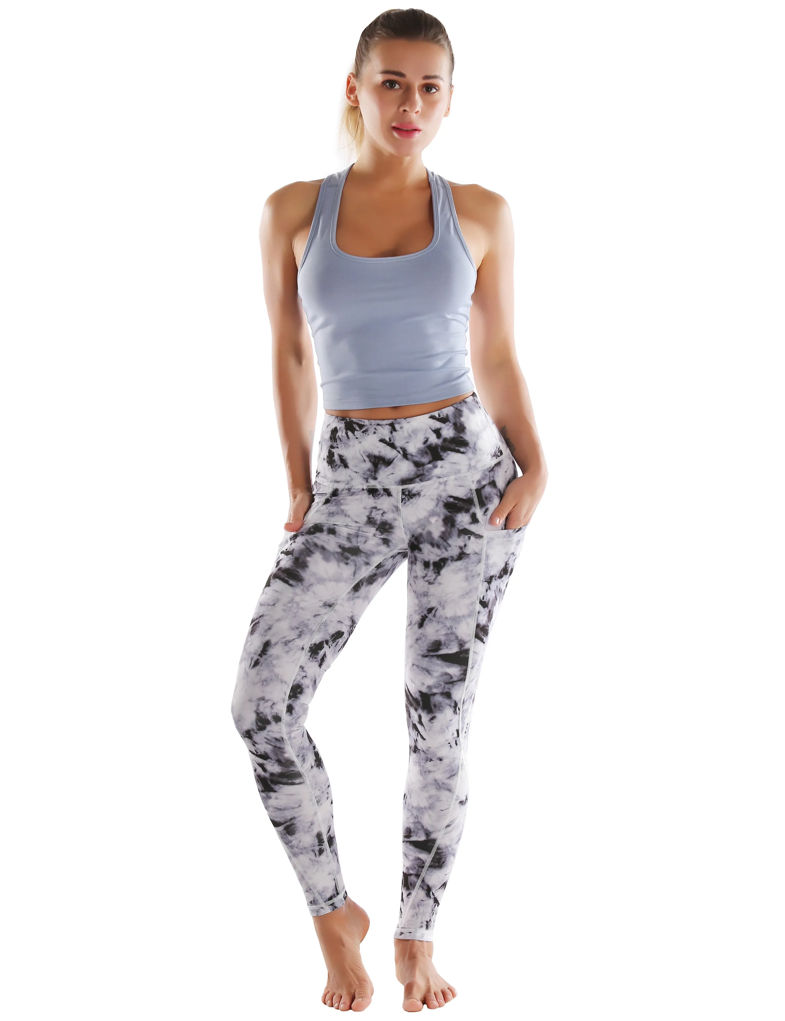 High Waist Side Pockets Biking Pants blackdandelion_Biking