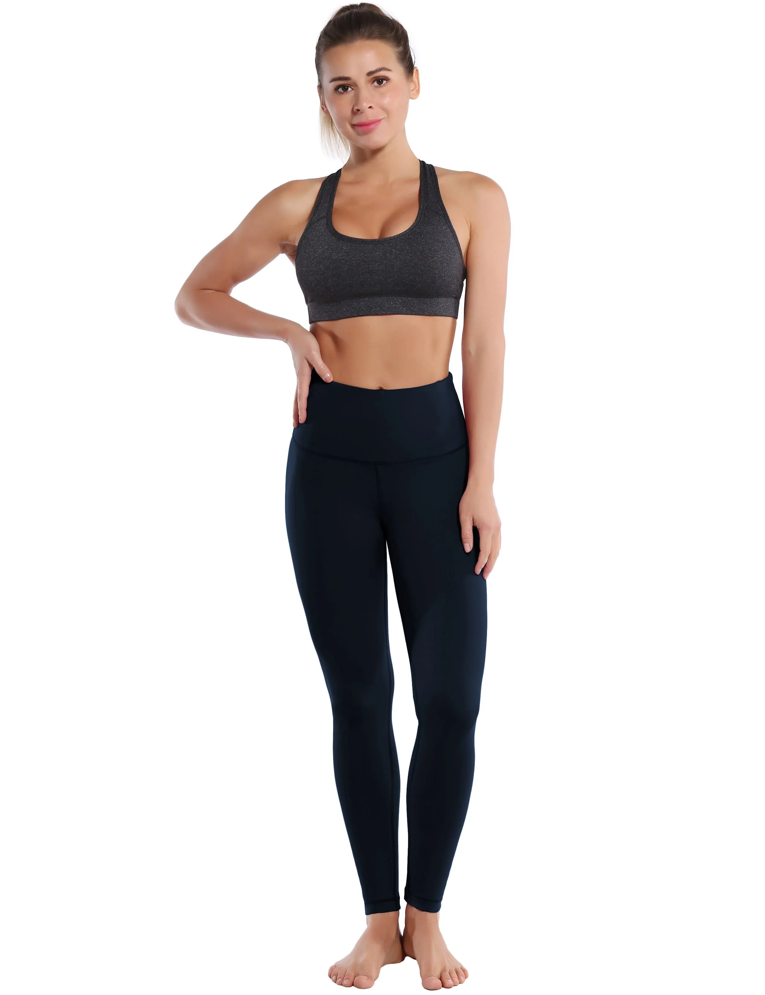 High Waist Tall Size Pants darknavy_Tall Size
