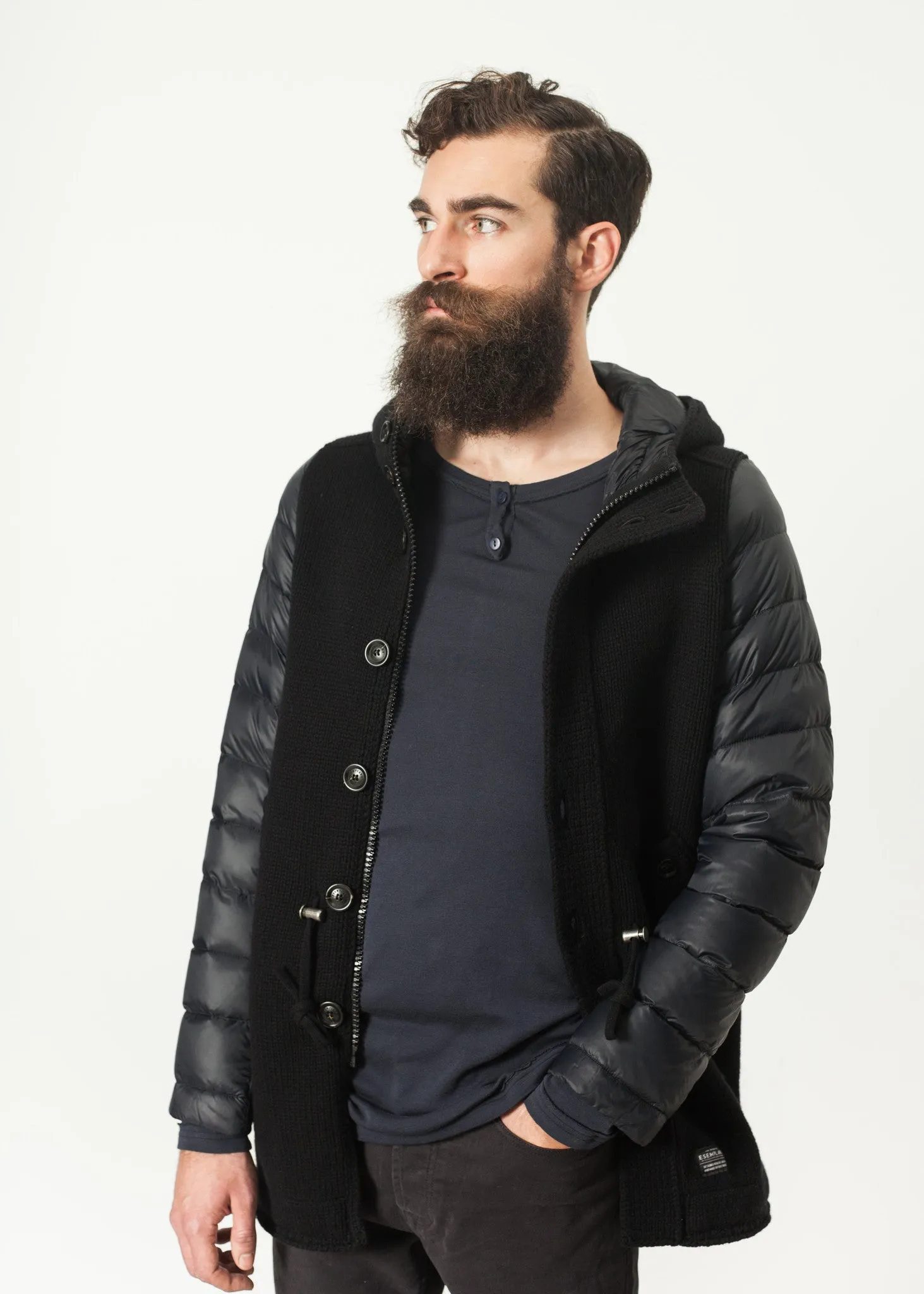 Hooded Parka in Black - Less Choice