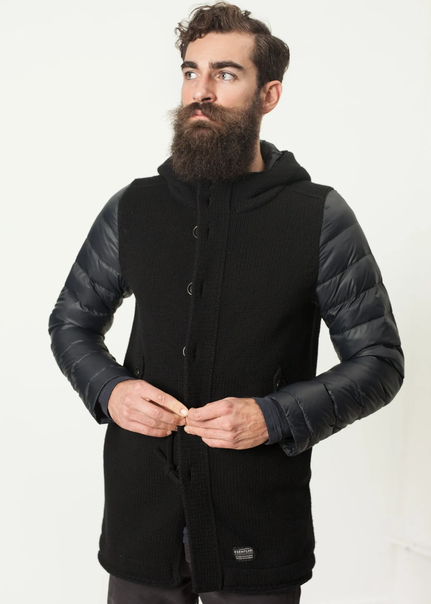 Hooded Parka in Black - Less Choice