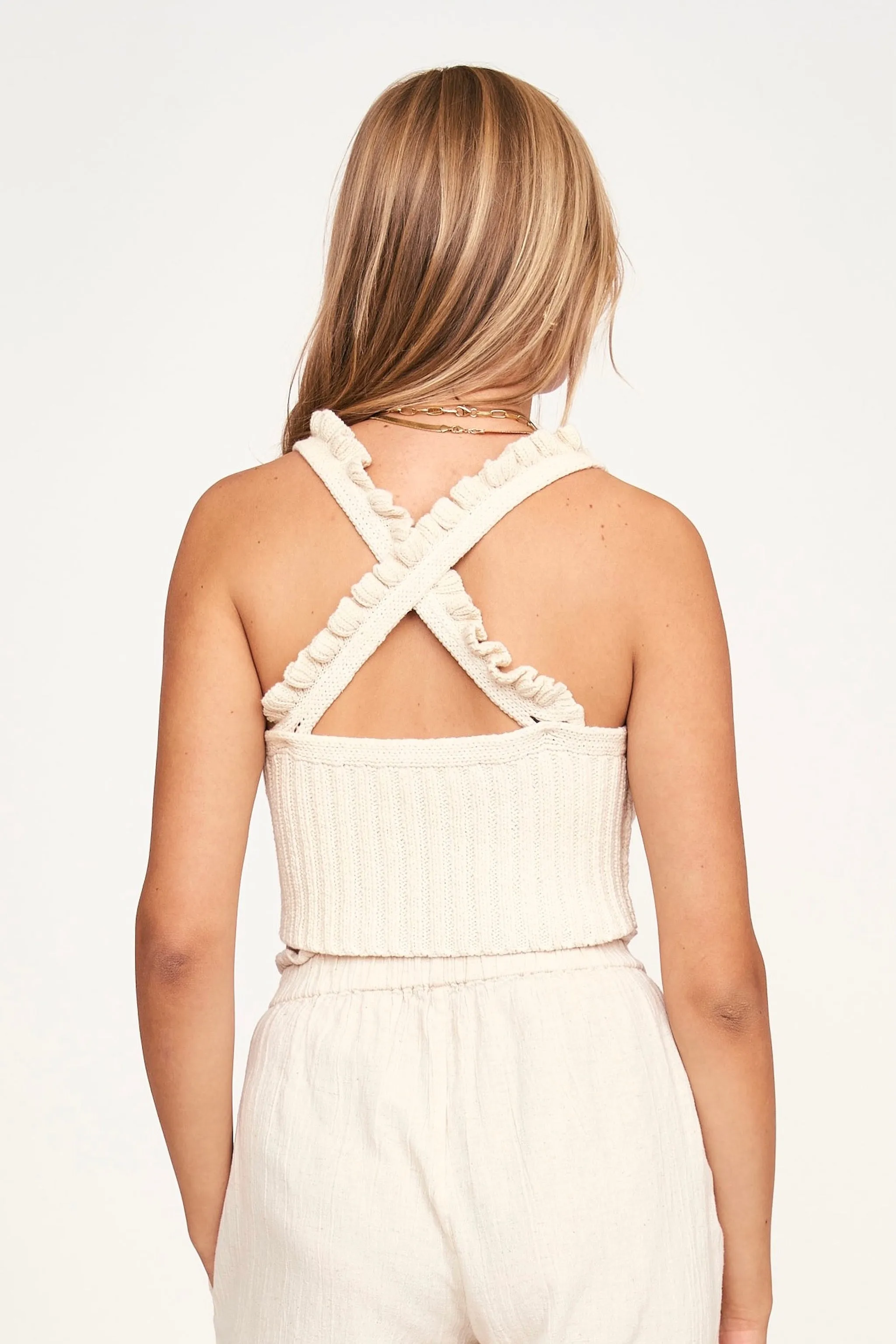 Ischia Knit Top in Cream