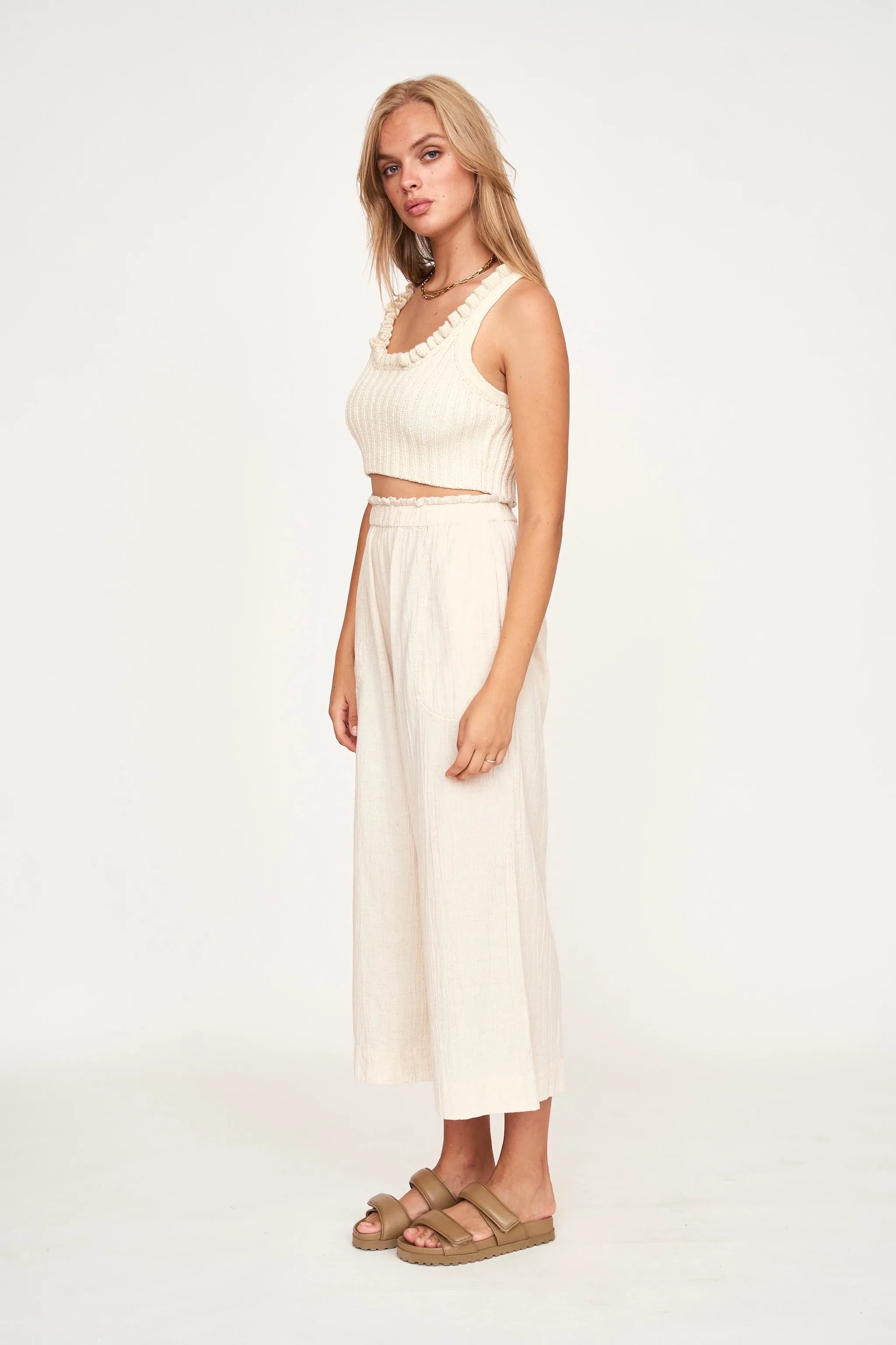 Ischia Knit Top in Cream