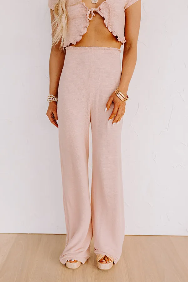 Isla High Waist Pants in Blush