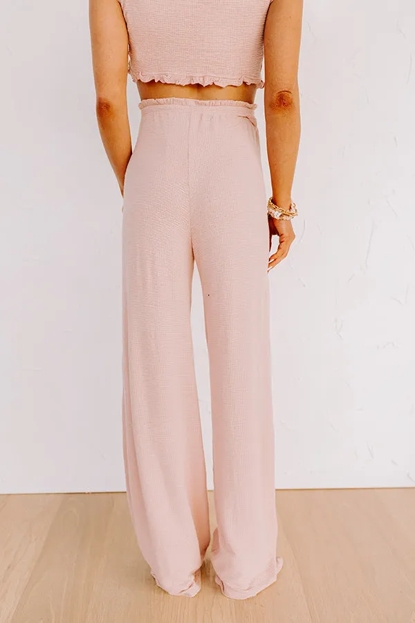 Isla High Waist Pants in Blush