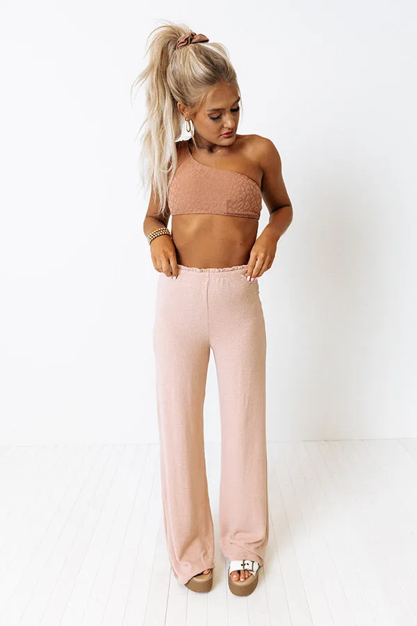 Isla High Waist Pants in Blush