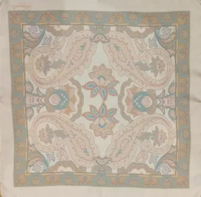 Italian silk scarf - small size Como silk scarf  - Made in Italy - Cream silk scarf