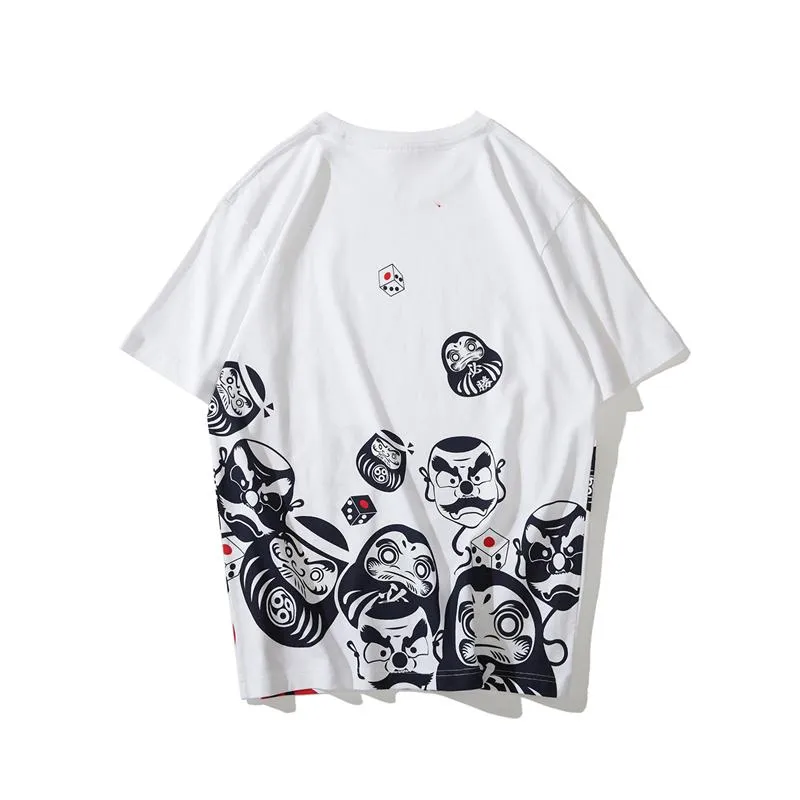 Japanese Mascot Damo White T-Shirt