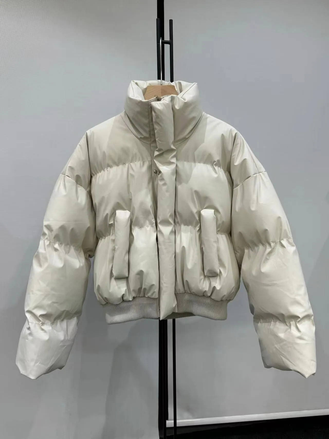Jinquedai streetwear men outfits Autumn and Winter New American Retro Stand Collar Thickened Warm Coat Couple Cotton-Padded Coat Men's Bread Coat