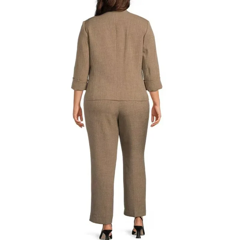 KASPER Women's Dress Pants 24W PLUS Cypress Slim Fit High Waist Flat Front NWT