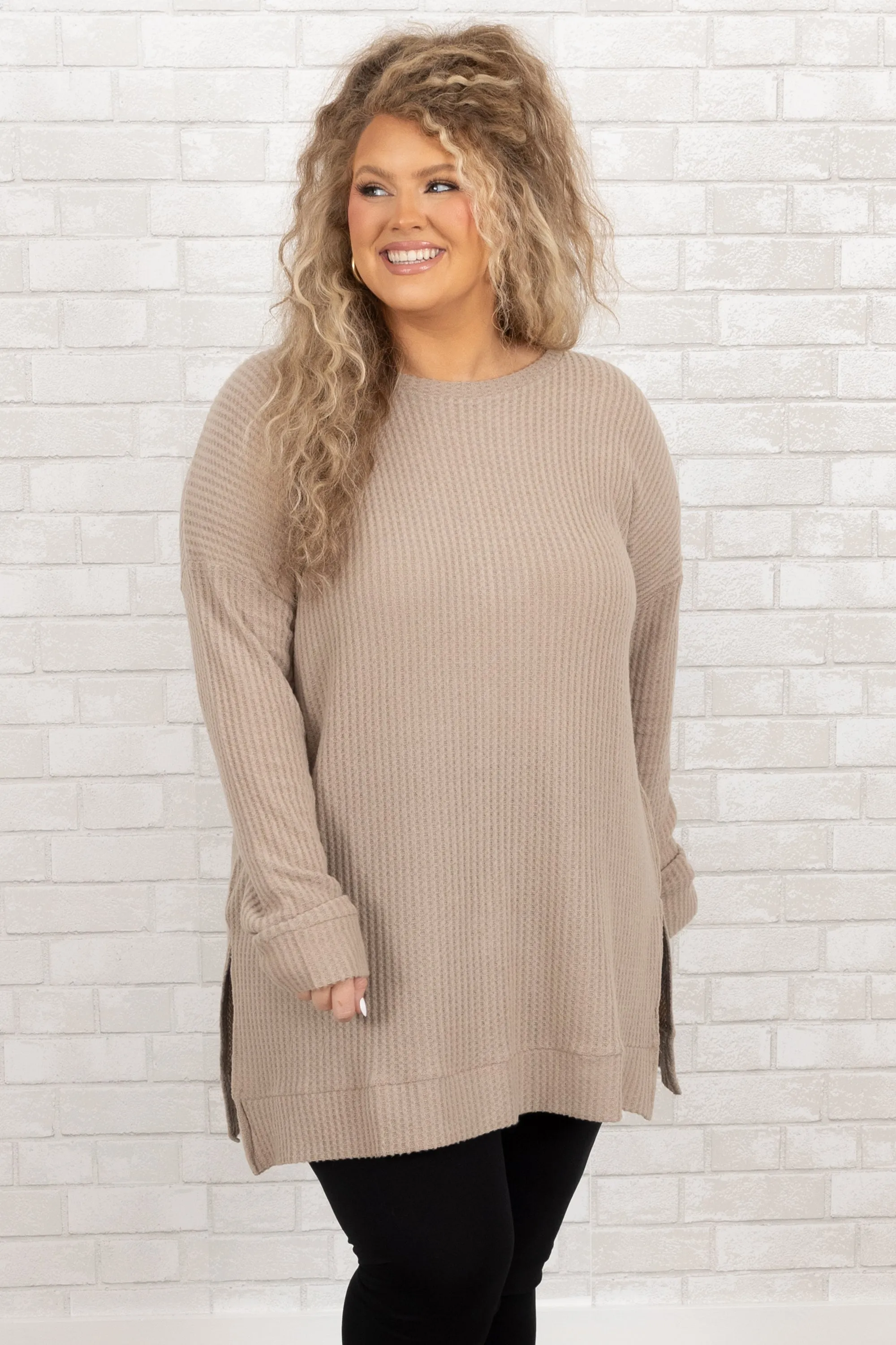 Keeping It Cute Tunic, Ash Mocha