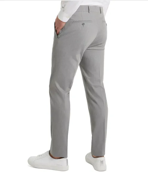 Kenneth Cole Reaction Mens Slim fit Dress Pants 36 / 30 Light Grey