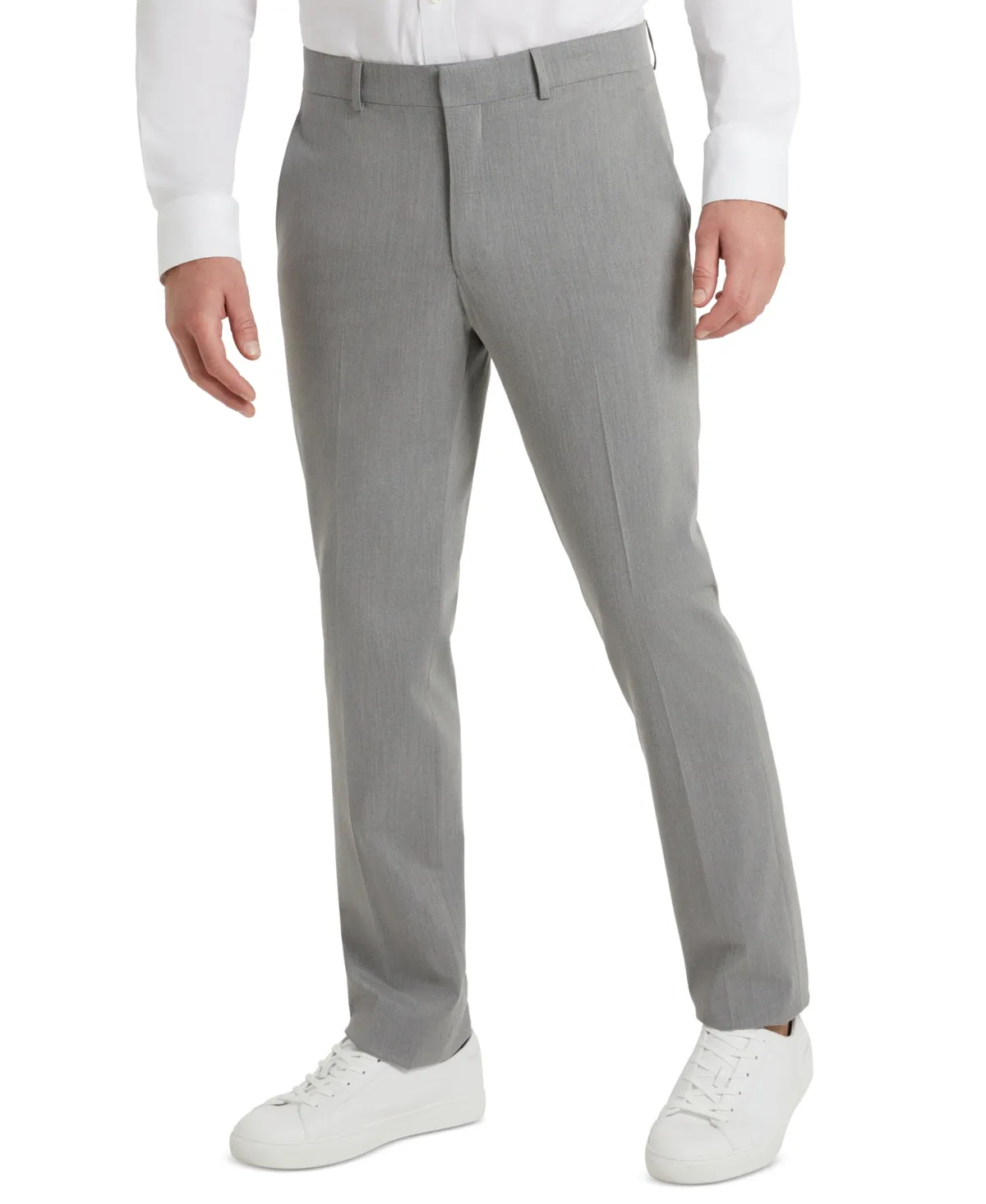 Kenneth Cole Reaction Mens Slim fit Dress Pants 36 / 30 Light Grey