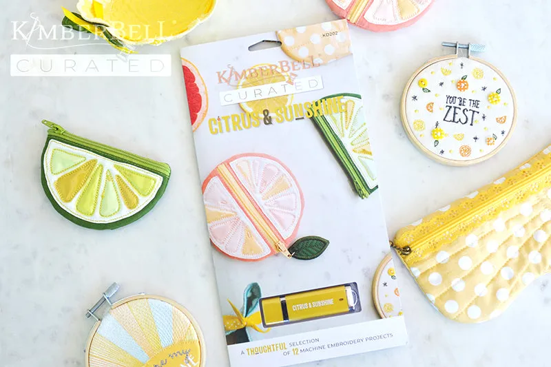 Kimberbell Citrus and Sunshine Machine Embroidery USB