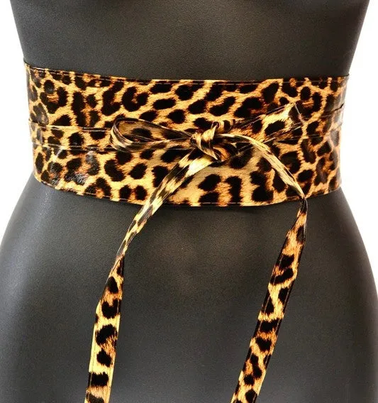 Kimono Belt - Leopard and Snake Print