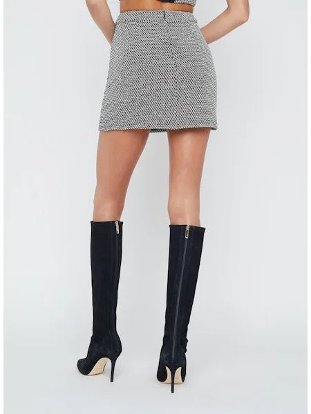 La3416 Button Mini Skirt