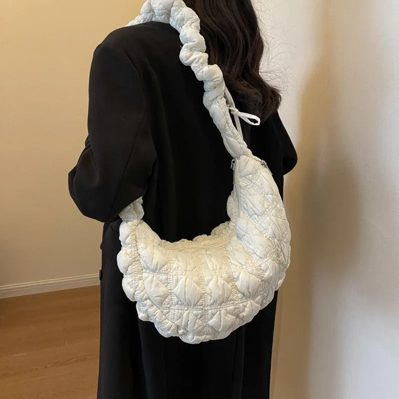 Ladies Puffer Looking Lightweight Cloud Handbag SKAB014