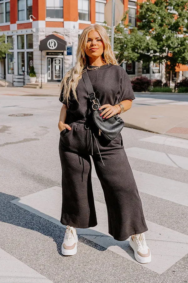 Lattes First High Waist Trousers in Black Curves