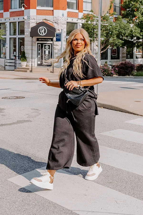 Lattes First High Waist Trousers in Black Curves