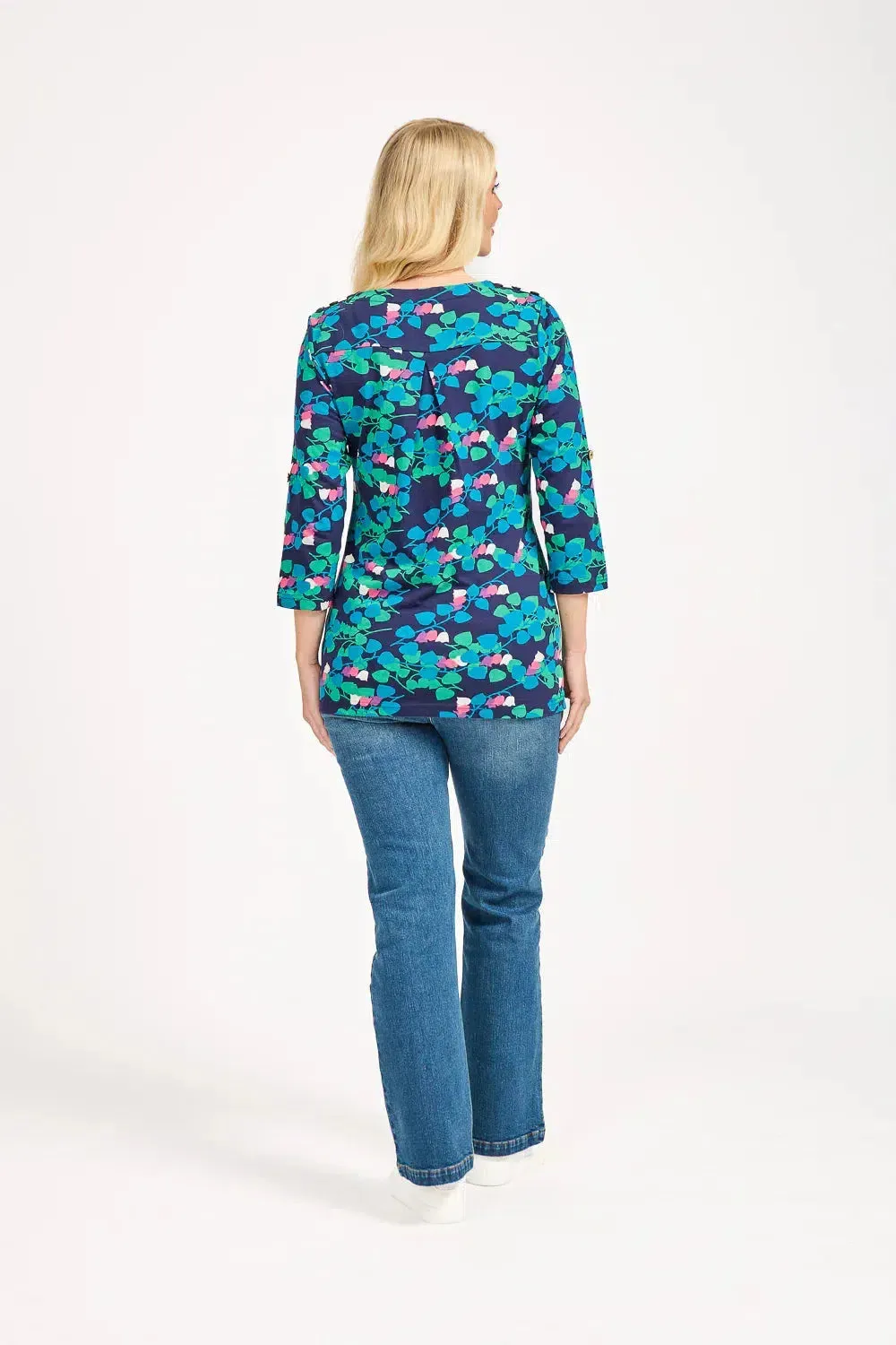 Leaf Print Tunic - Green
