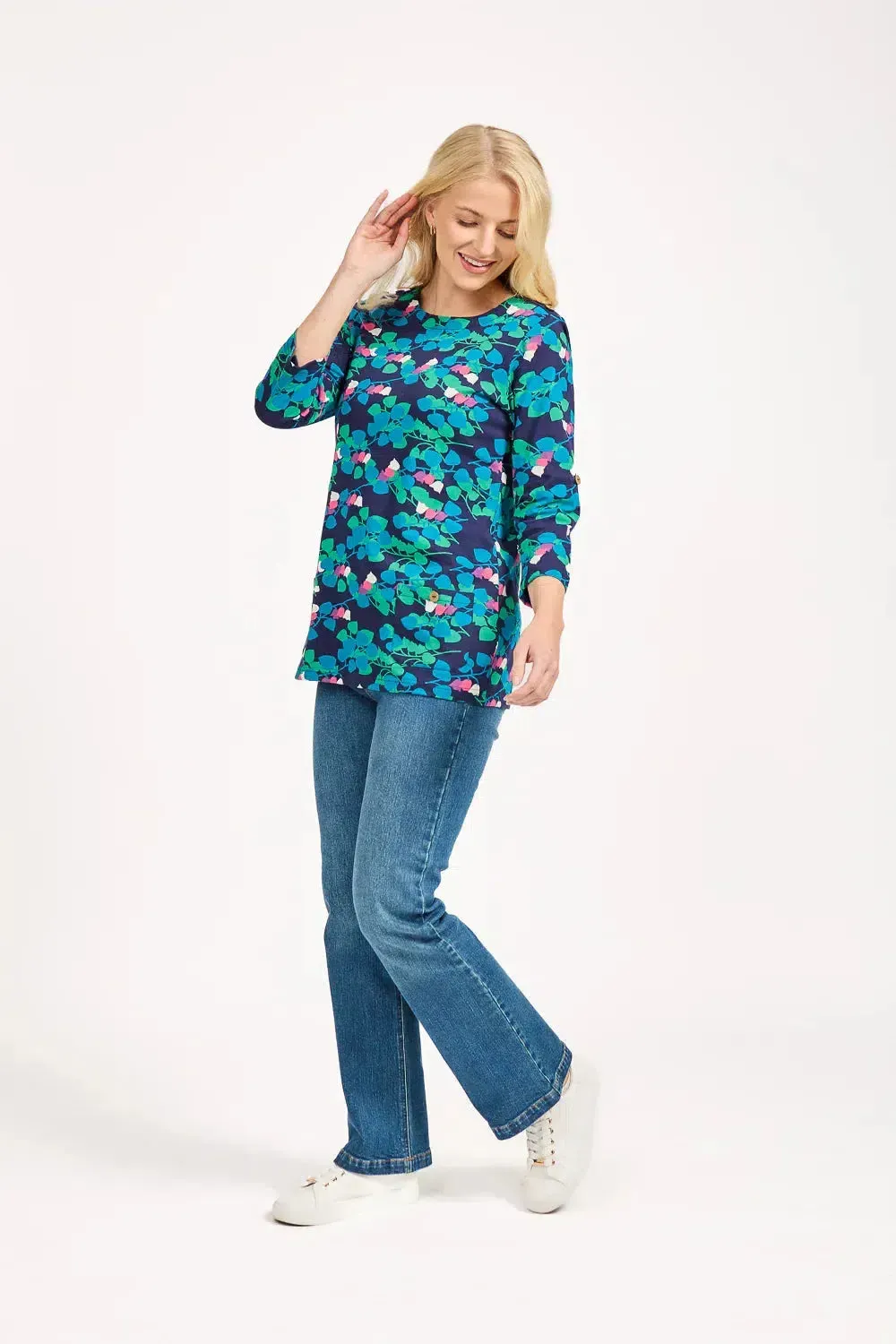 Leaf Print Tunic - Green