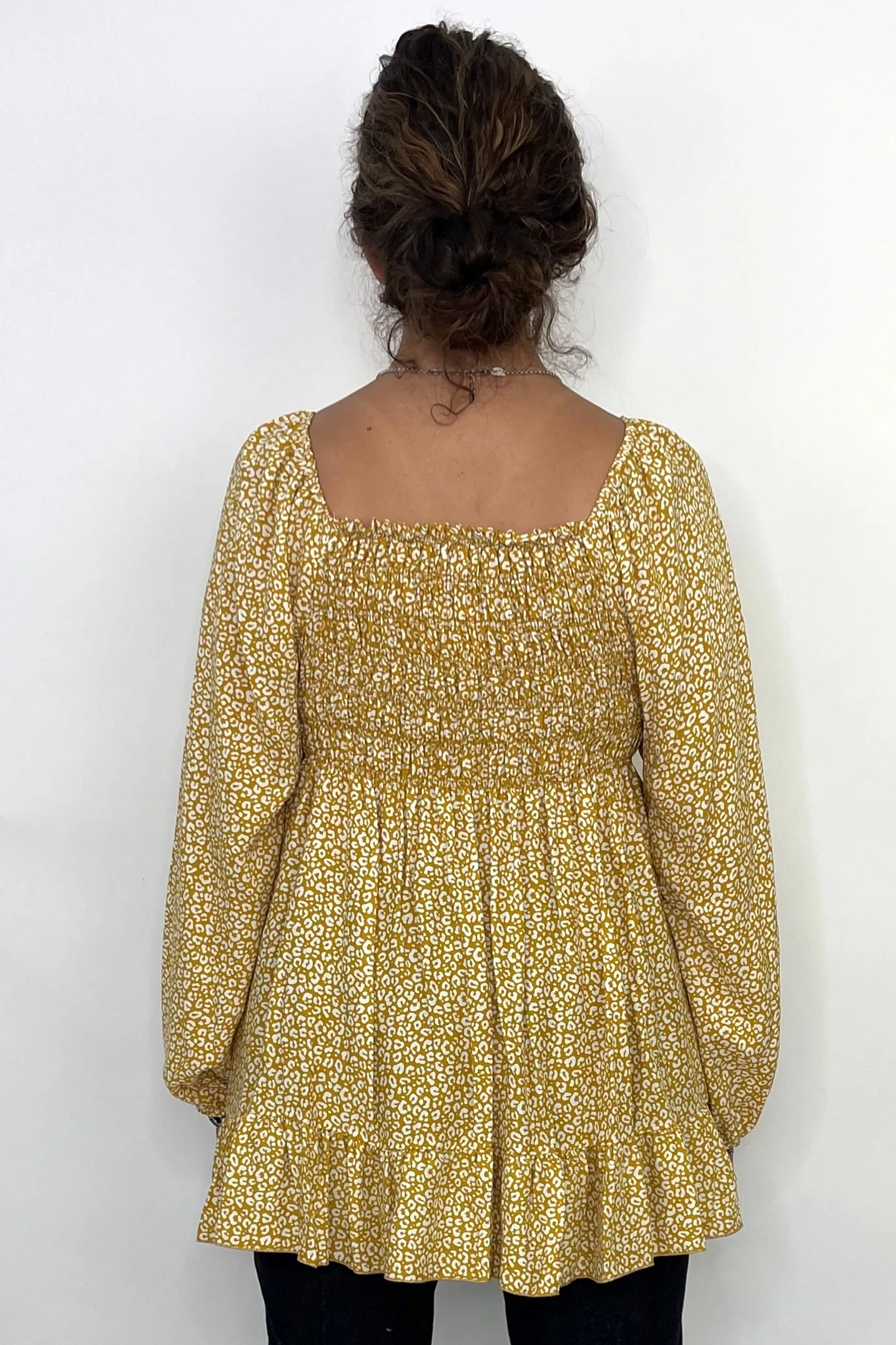 LMT2811MSTRD Mustard Tunic Blouse