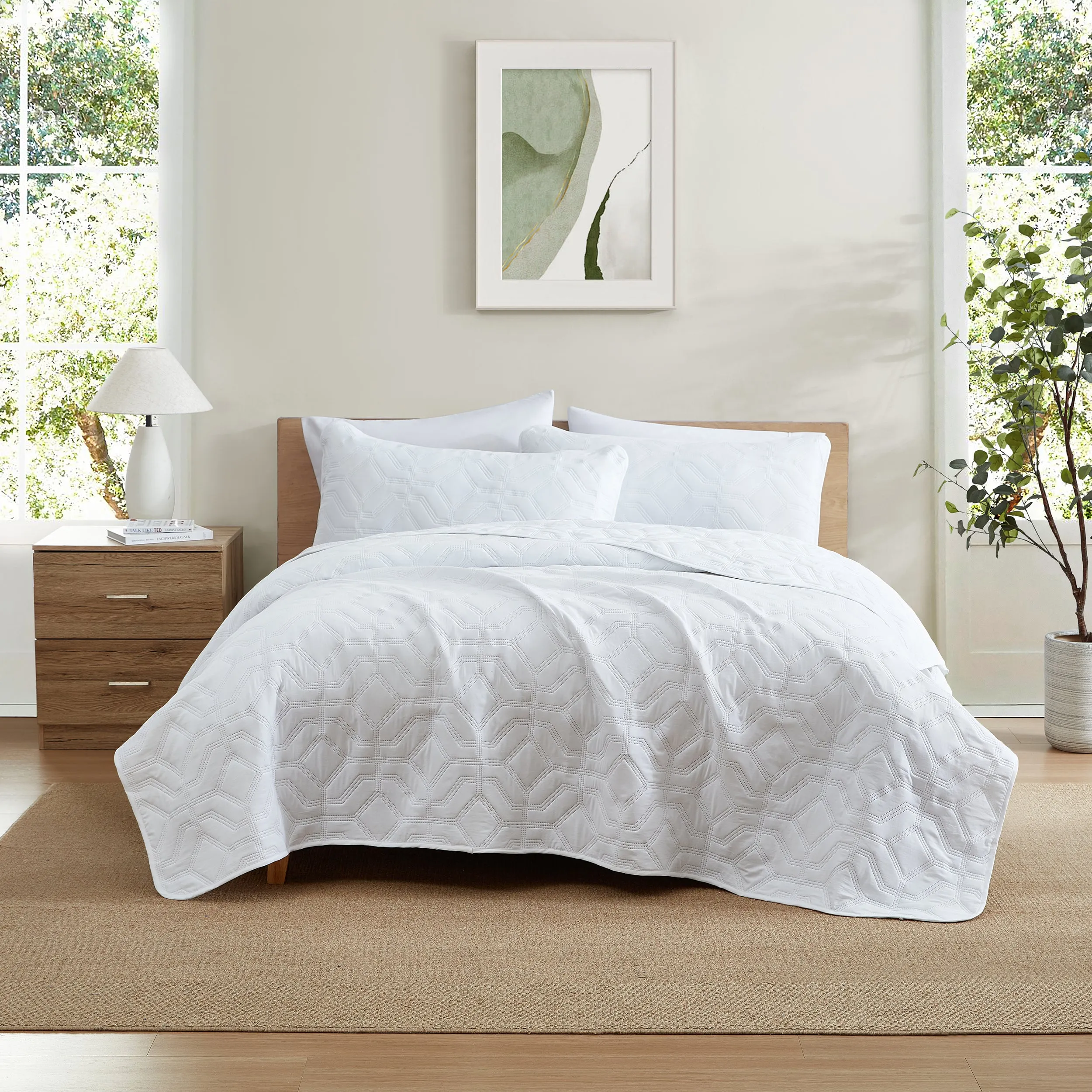 Logan - 3 Piece Size Quilt Set, Lightweight Bedspread Coverlet Set