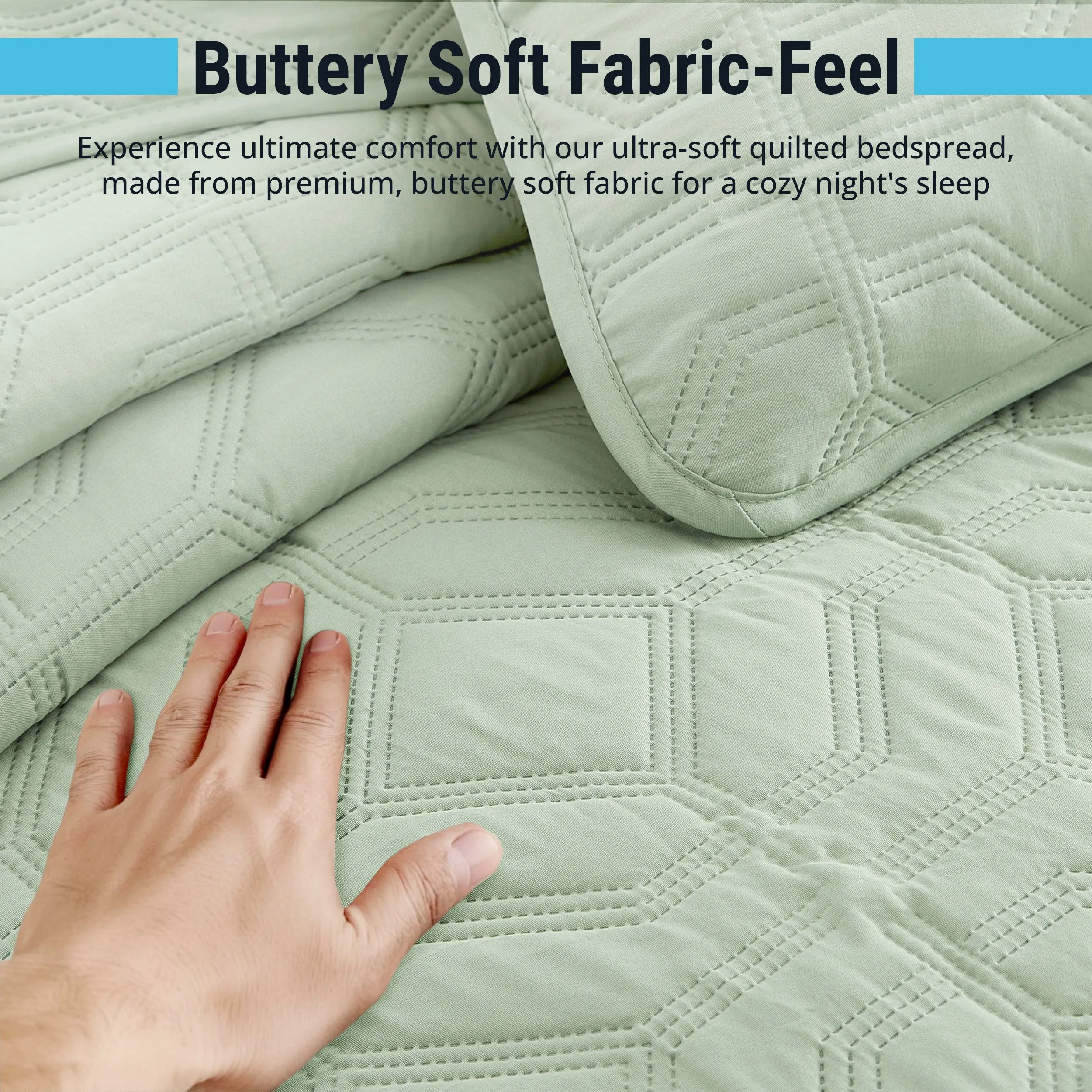 Logan - 3 Piece Size Quilt Set, Lightweight Bedspread Coverlet Set