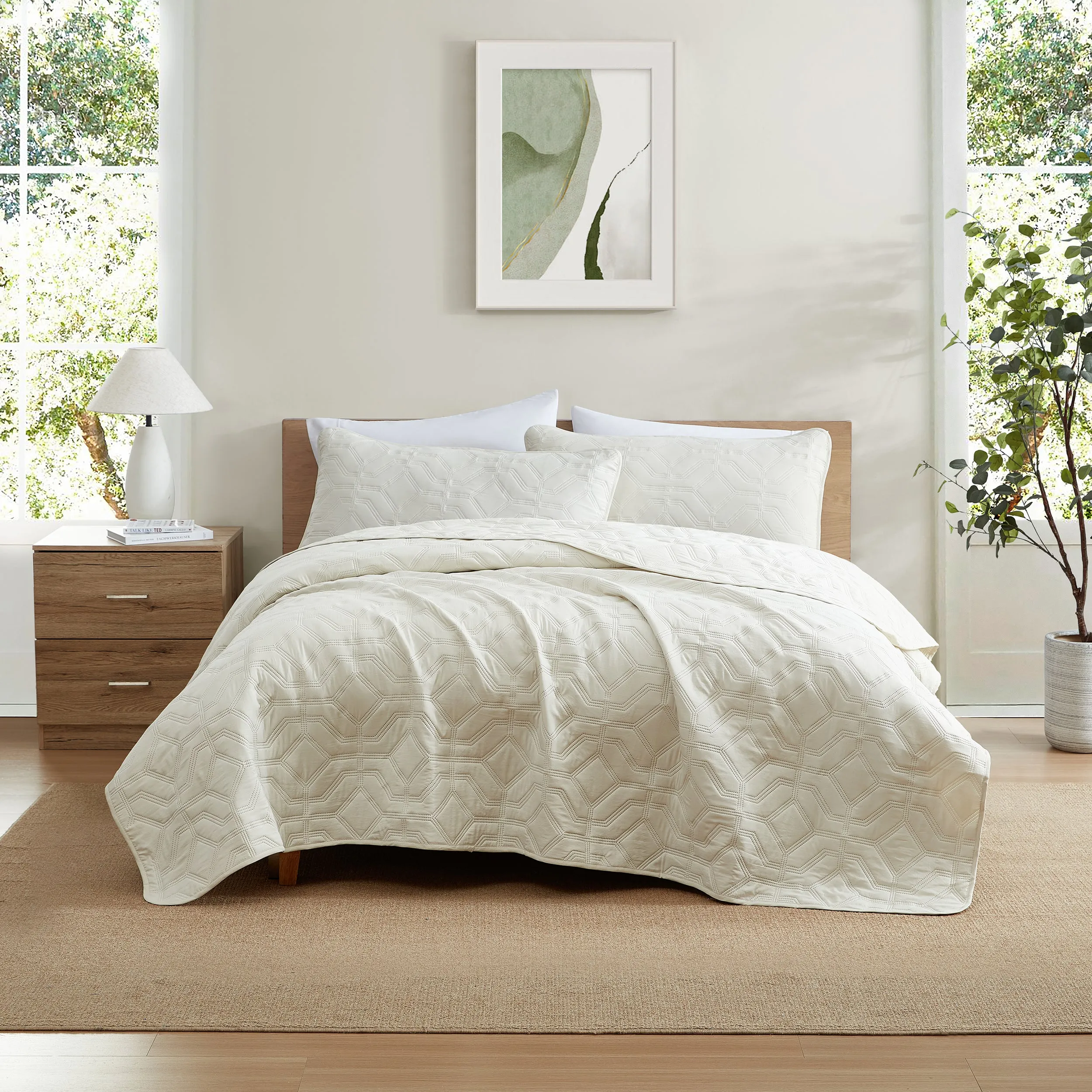 Logan - 3 Piece Size Quilt Set, Lightweight Bedspread Coverlet Set