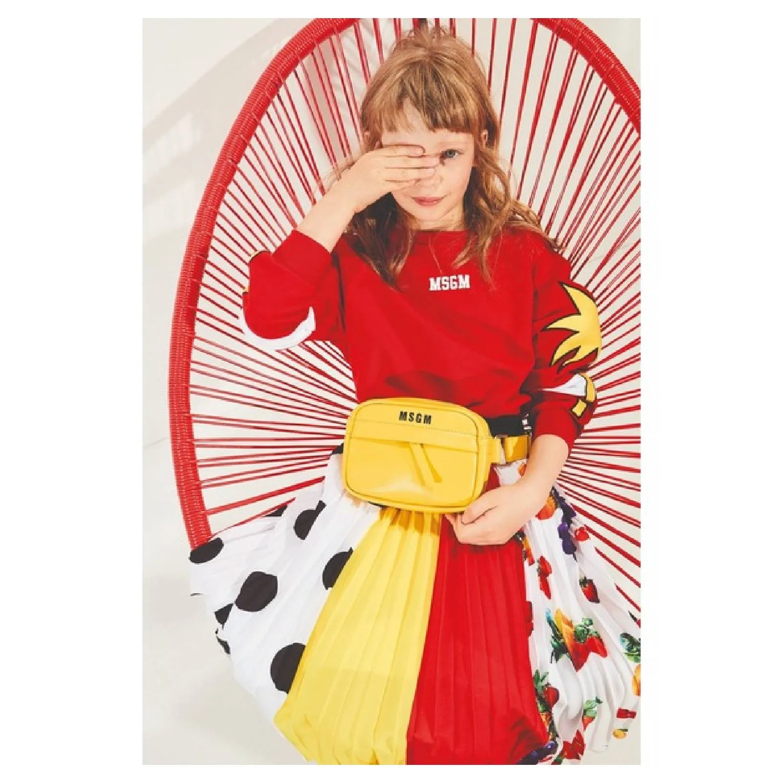 Logo Pleated Skirt