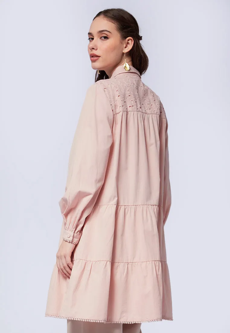 Long Sleeve Tunic with Shirt Collar Citra Kirana for et cetera