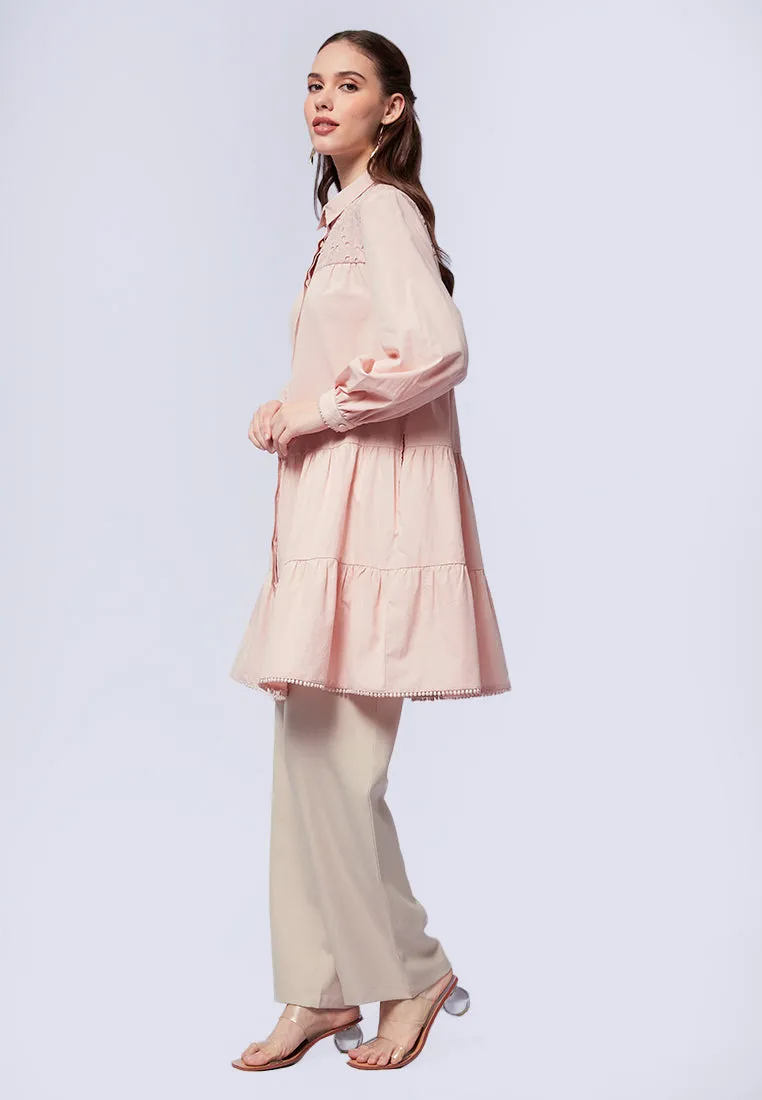 Long Sleeve Tunic with Shirt Collar Citra Kirana for et cetera