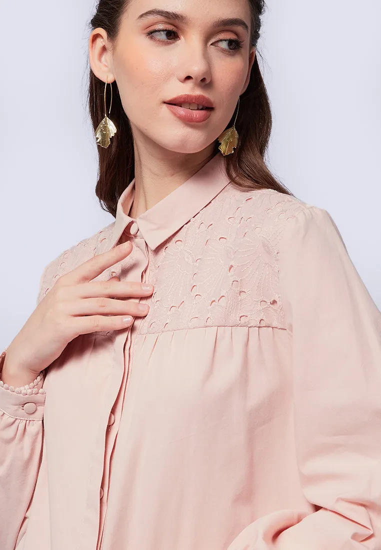 Long Sleeve Tunic with Shirt Collar Citra Kirana for et cetera