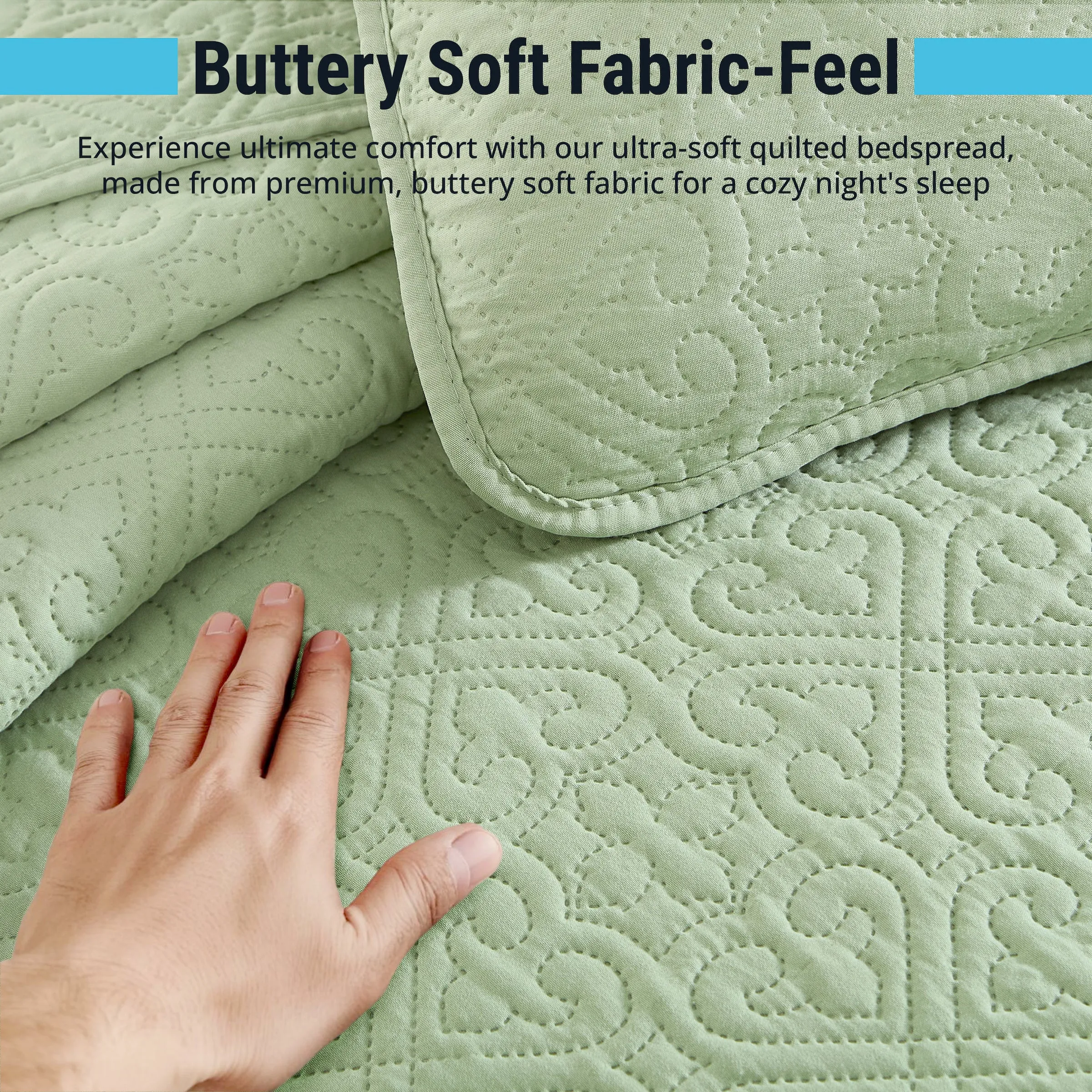 Lorenzo - 3 Piece Quilt Set, Lightweight Bedspread Coverlet Set