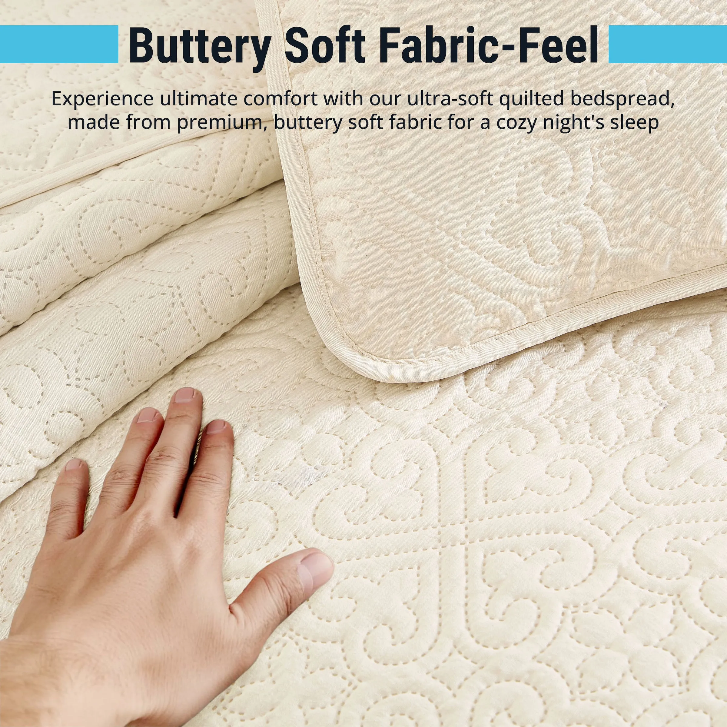 Lorenzo - 3 Piece Quilt Set, Lightweight Bedspread Coverlet Set