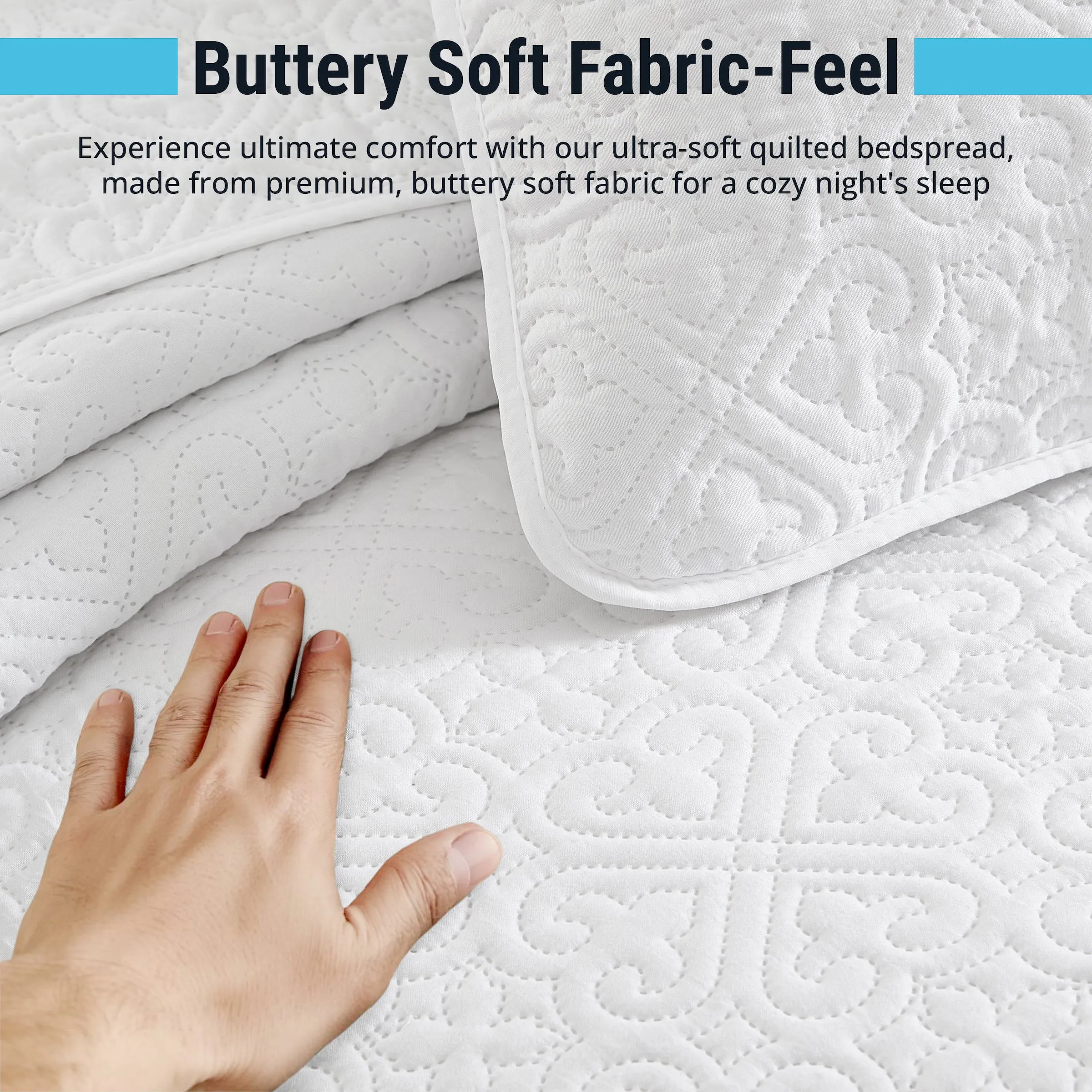 Lorenzo - 3 Piece Quilt Set, Lightweight Bedspread Coverlet Set