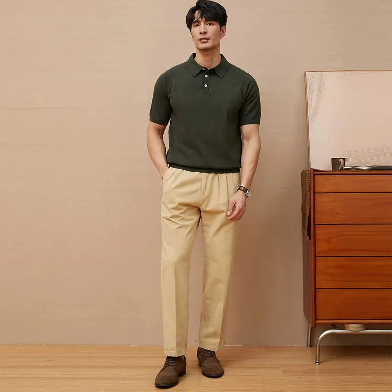 Luxury knitted polo t-shirt