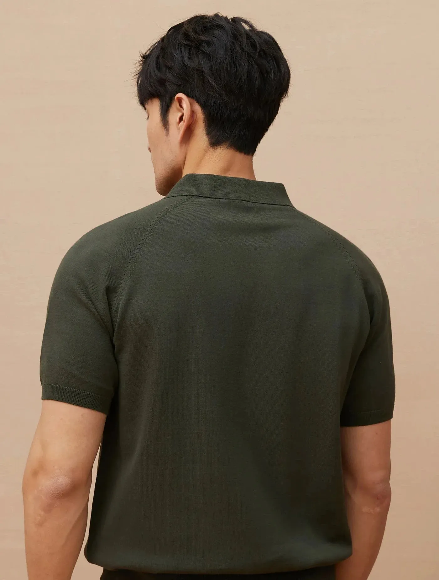 Luxury knitted polo t-shirt