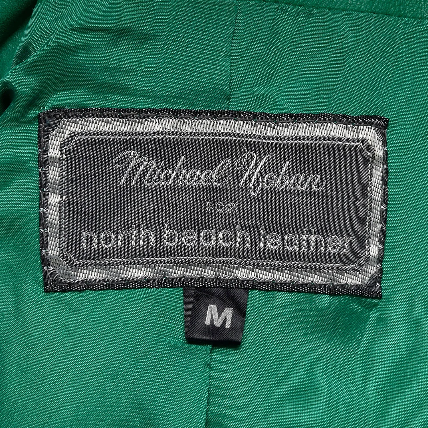 Medium Michael Hoban for North Beach Leather 1980s Green Leather Skirt Set