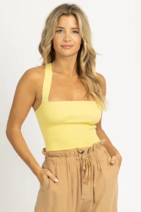 MELON TIE BACK KNIT CAMI