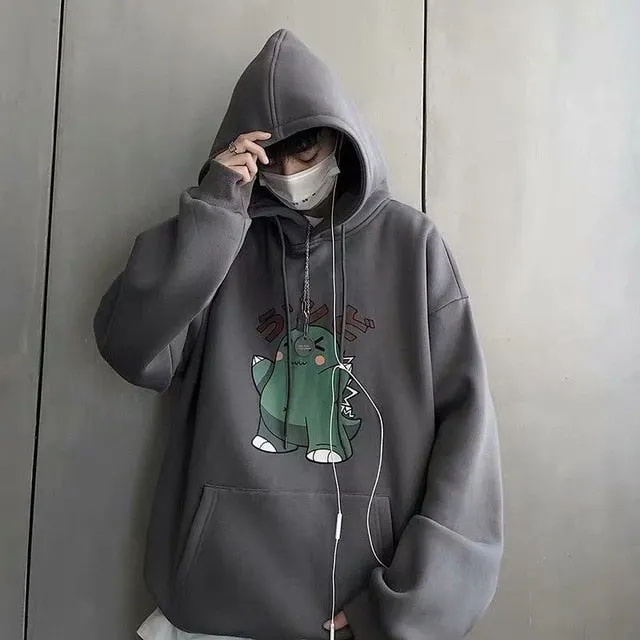 Men Hoodies Streetwear Winter Coat Fashion Loose Causal Hoodie Sweatshirt Hip Hop Casual Sweatshirts