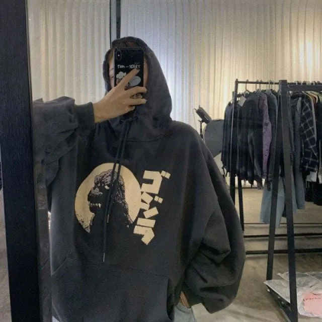 Men Hoodies Streetwear Winter Coat Fashion Loose Causal Hoodie Sweatshirt Hip Hop Casual Sweatshirts