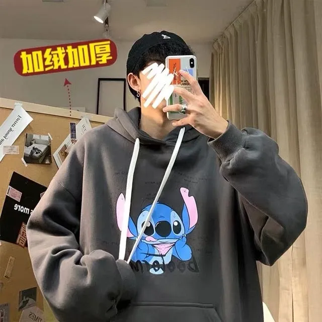 Men Hoodies Streetwear Winter Coat Fashion Loose Causal Hoodie Sweatshirt Hip Hop Casual Sweatshirts