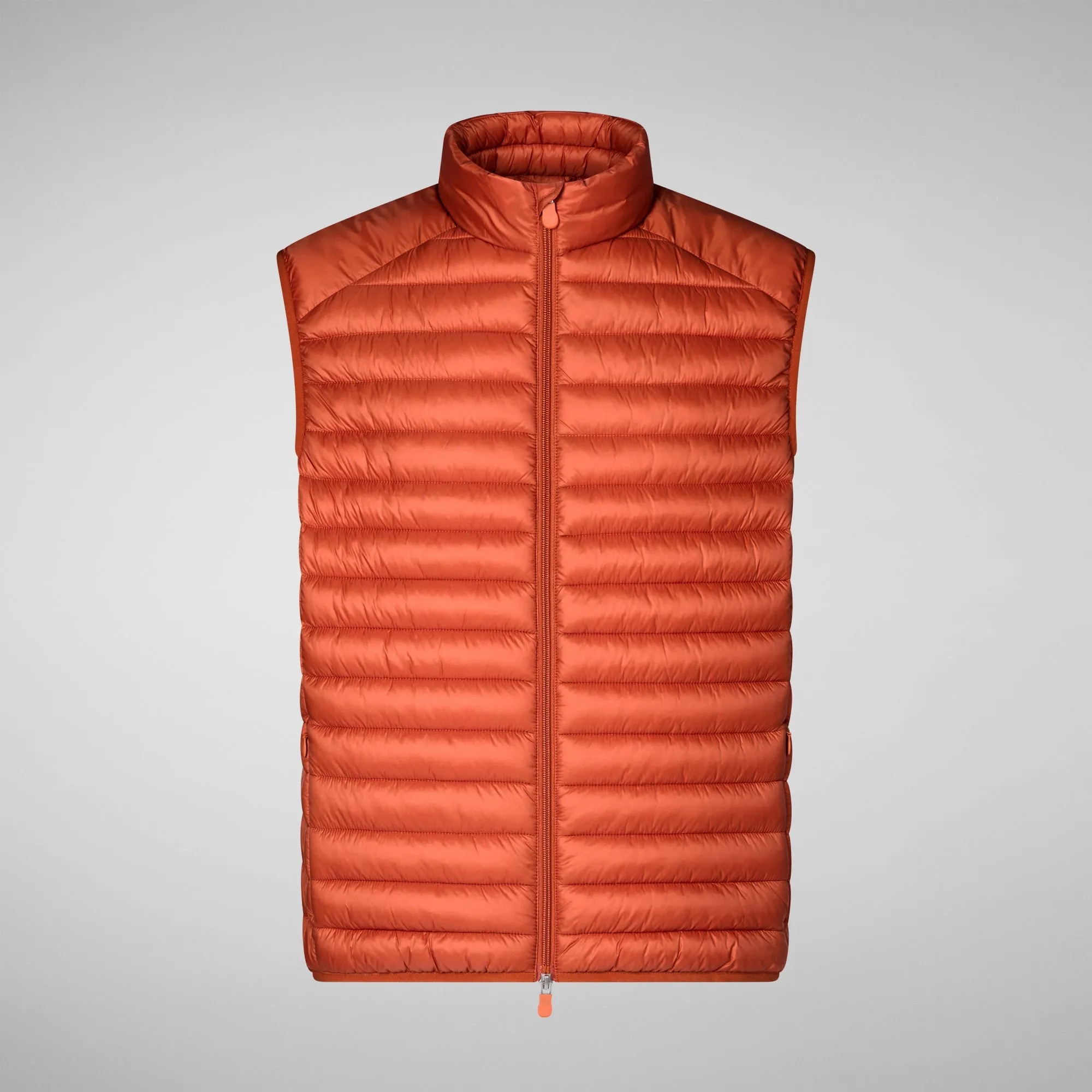 Men's  Adam Puffer Vest in Ginger Orange