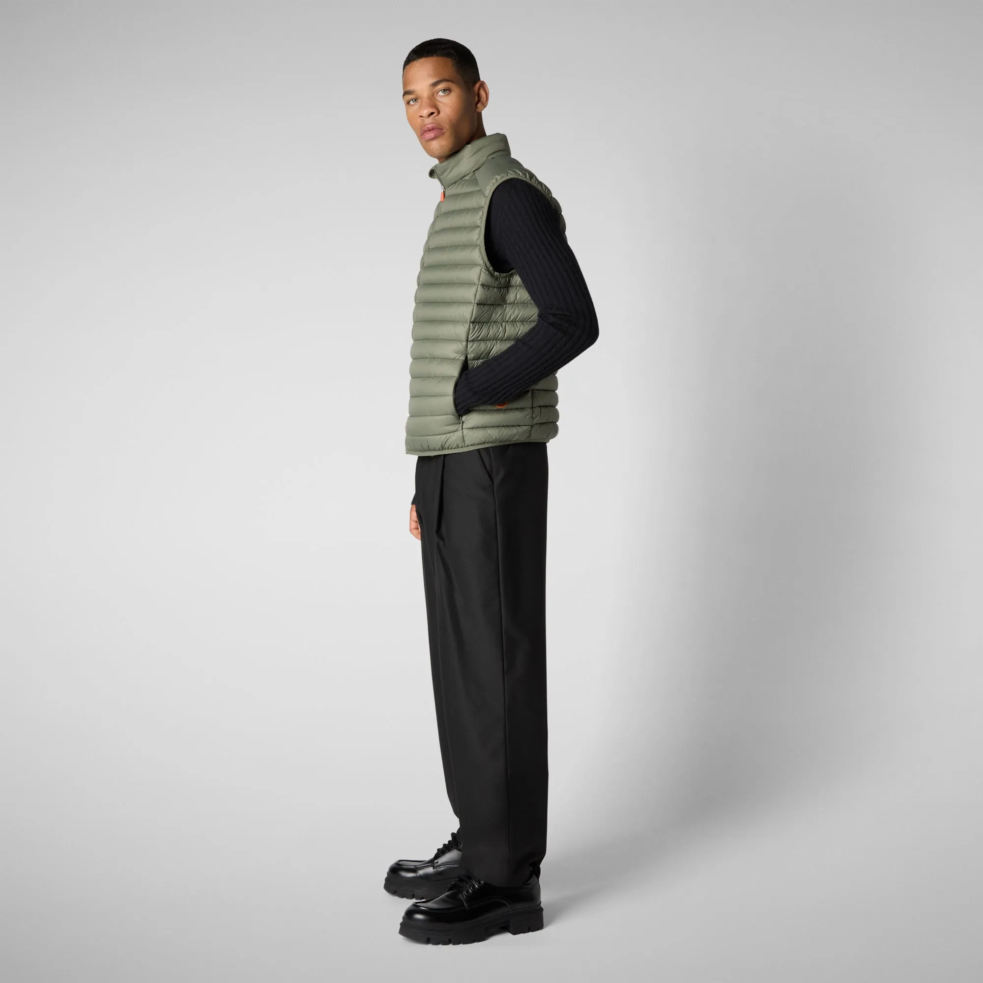 Men's  Animal free Puffer Vest Adam in Swamp Green