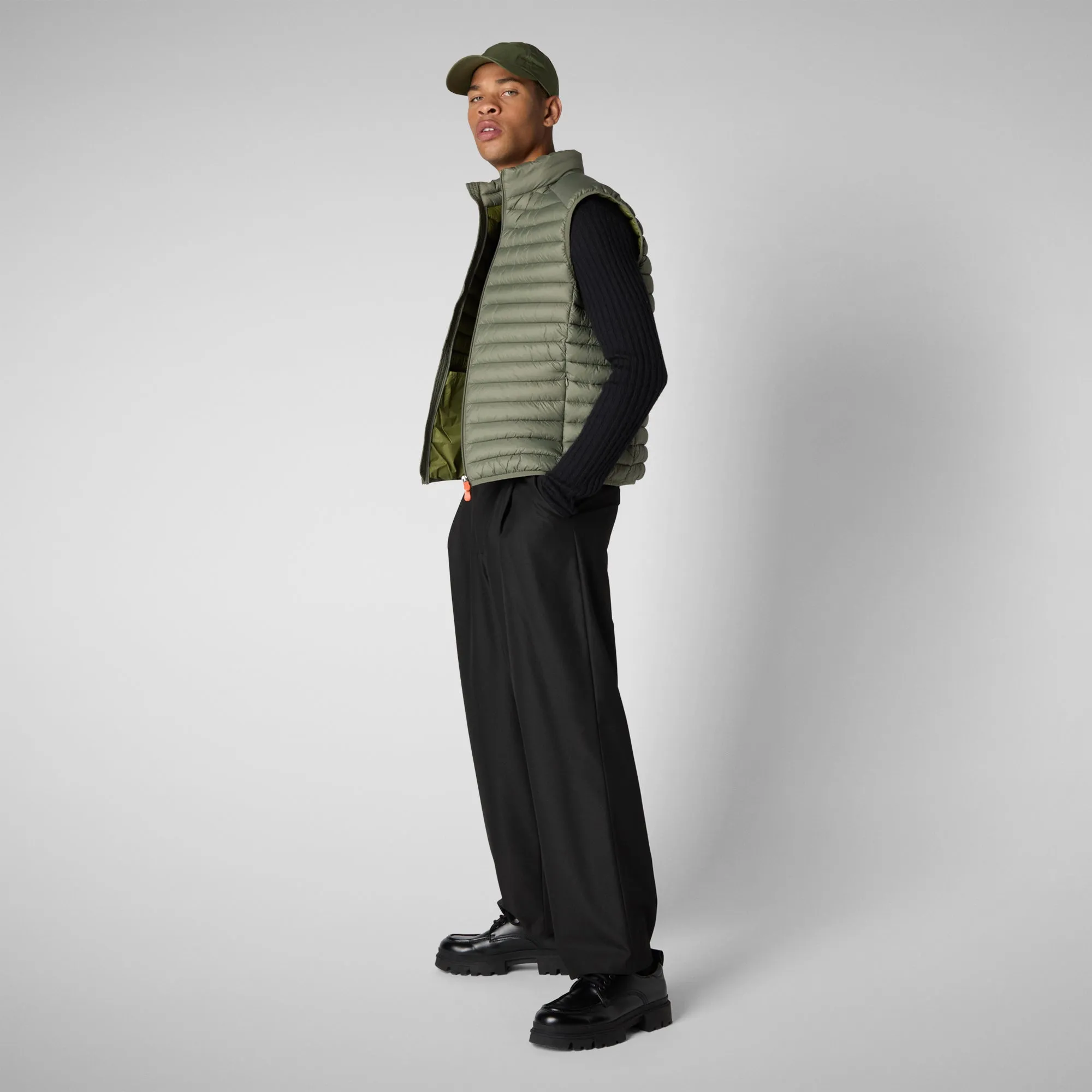 Men's  Animal free Puffer Vest Adam in Swamp Green
